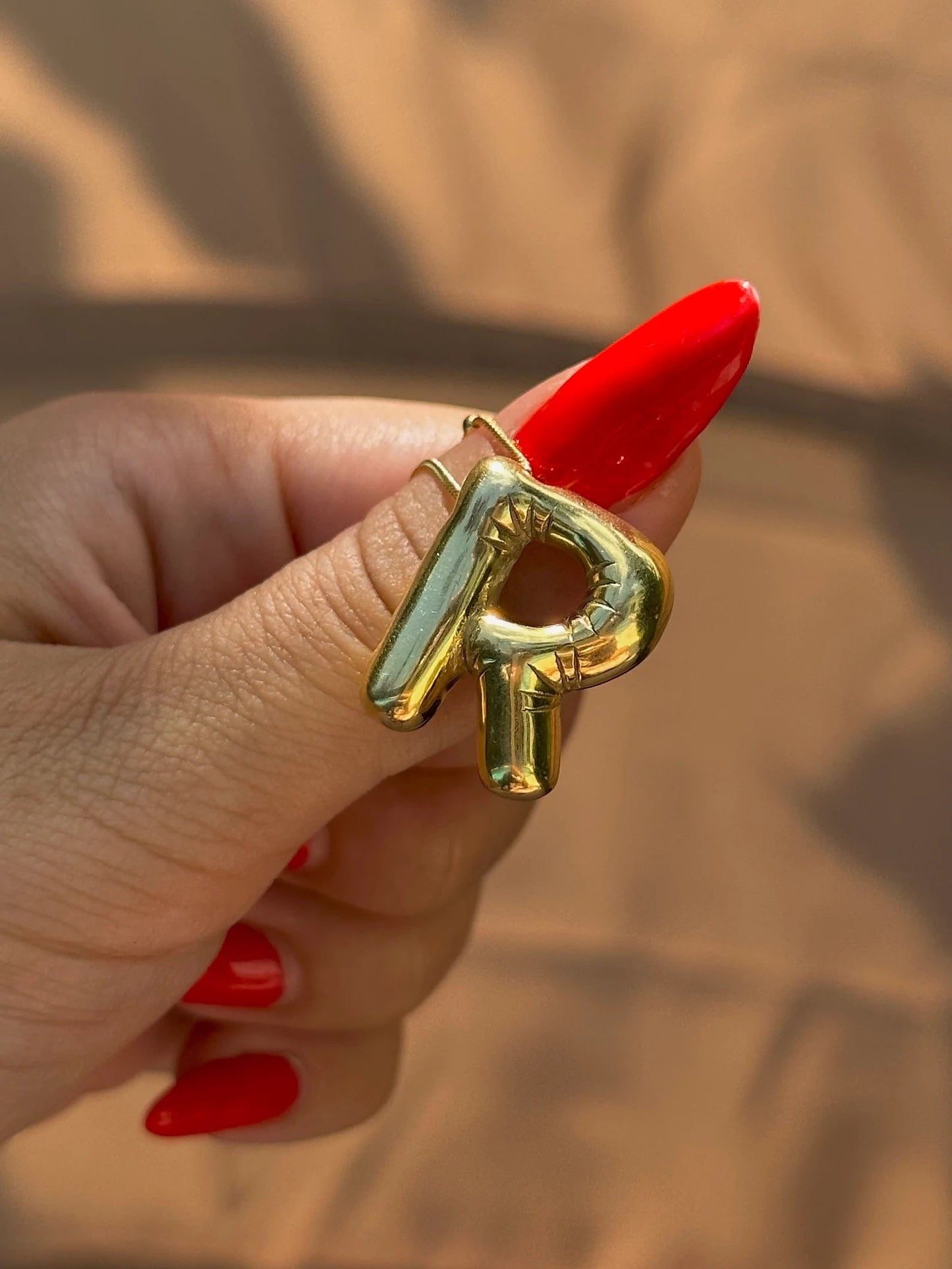 Balloon Alphabet Pendant '18k Gold Plated'