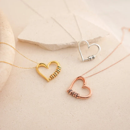 Personalized Kids Name Necklace with Engraved Beads