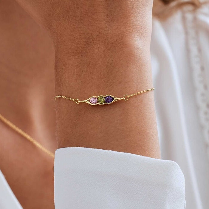 We're Peas in a pod Birthstone Bracelet
