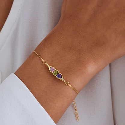 We're Peas in a pod Birthstone Bracelet