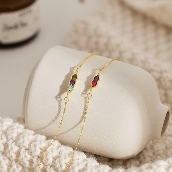 We're Peas in a pod Birthstone Bracelet
