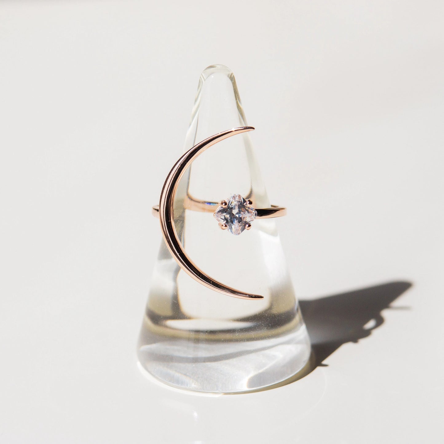 🎄CHRISTMAS HOT SALE❄-Crystal Crescent Ring