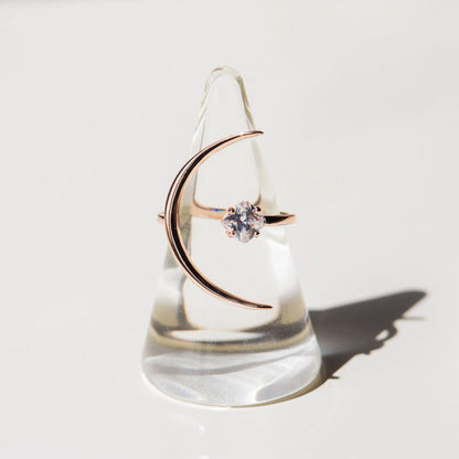 🎄CHRISTMAS HOT SALE❄-Crystal Crescent Ring