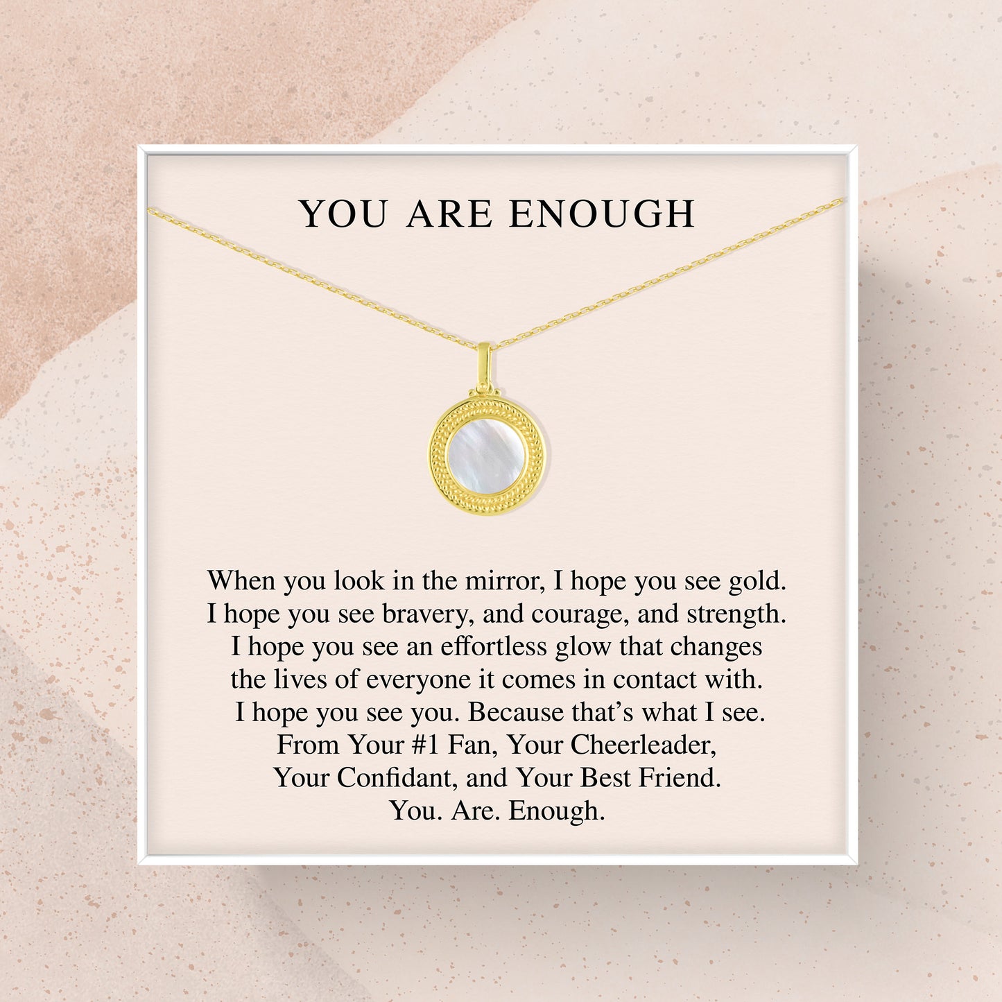 You Are Enough Necklace |Best Friend Gift