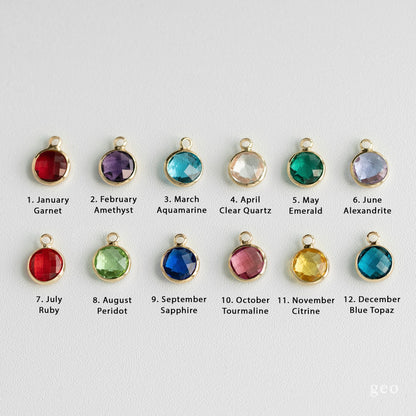Personalized Birth Flower & Birthston Bar Pendant Name Necklace