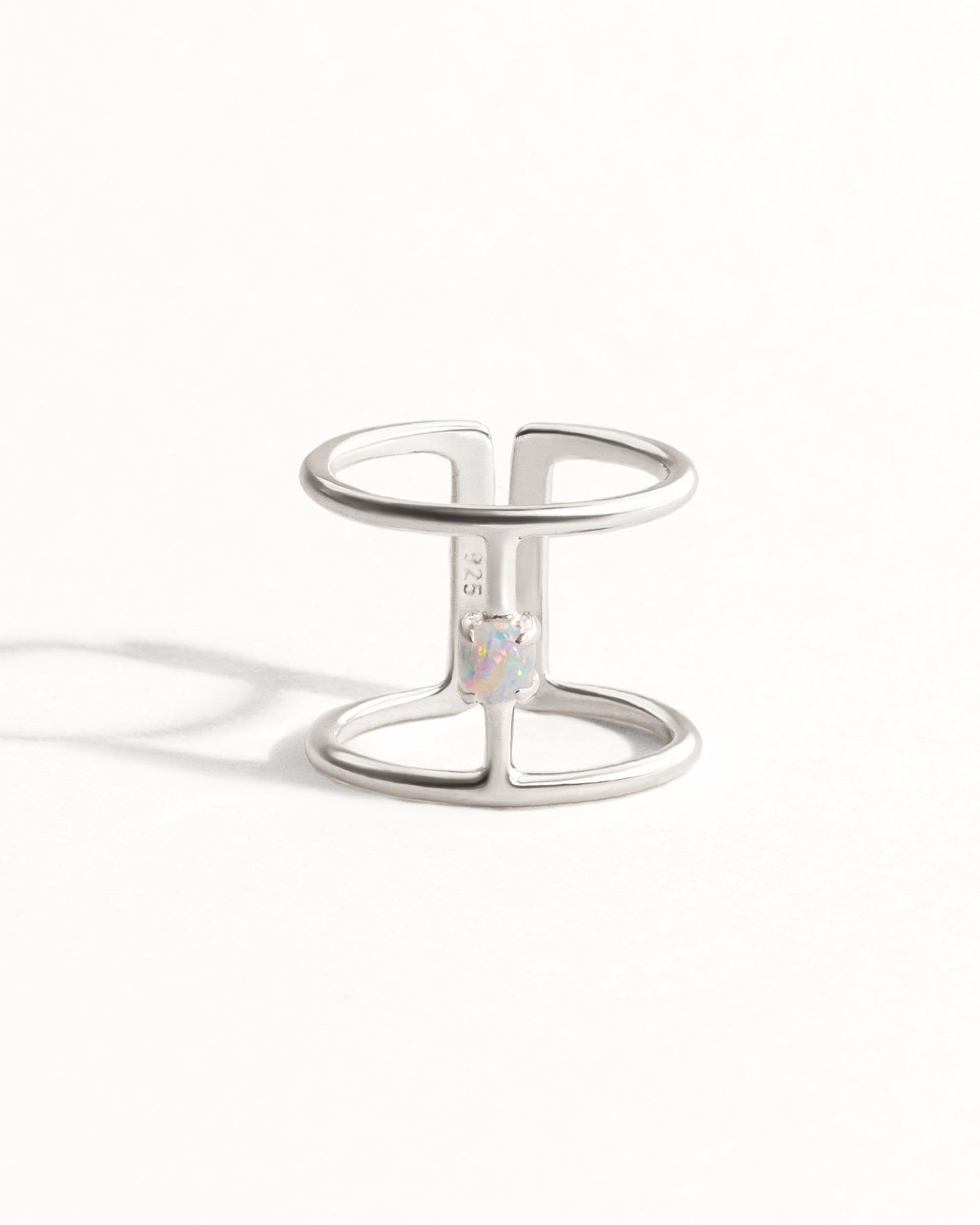 Silver wire minimalist ring