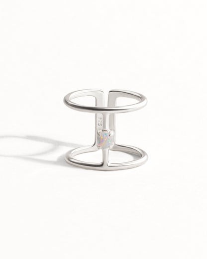 Silver wire minimalist ring