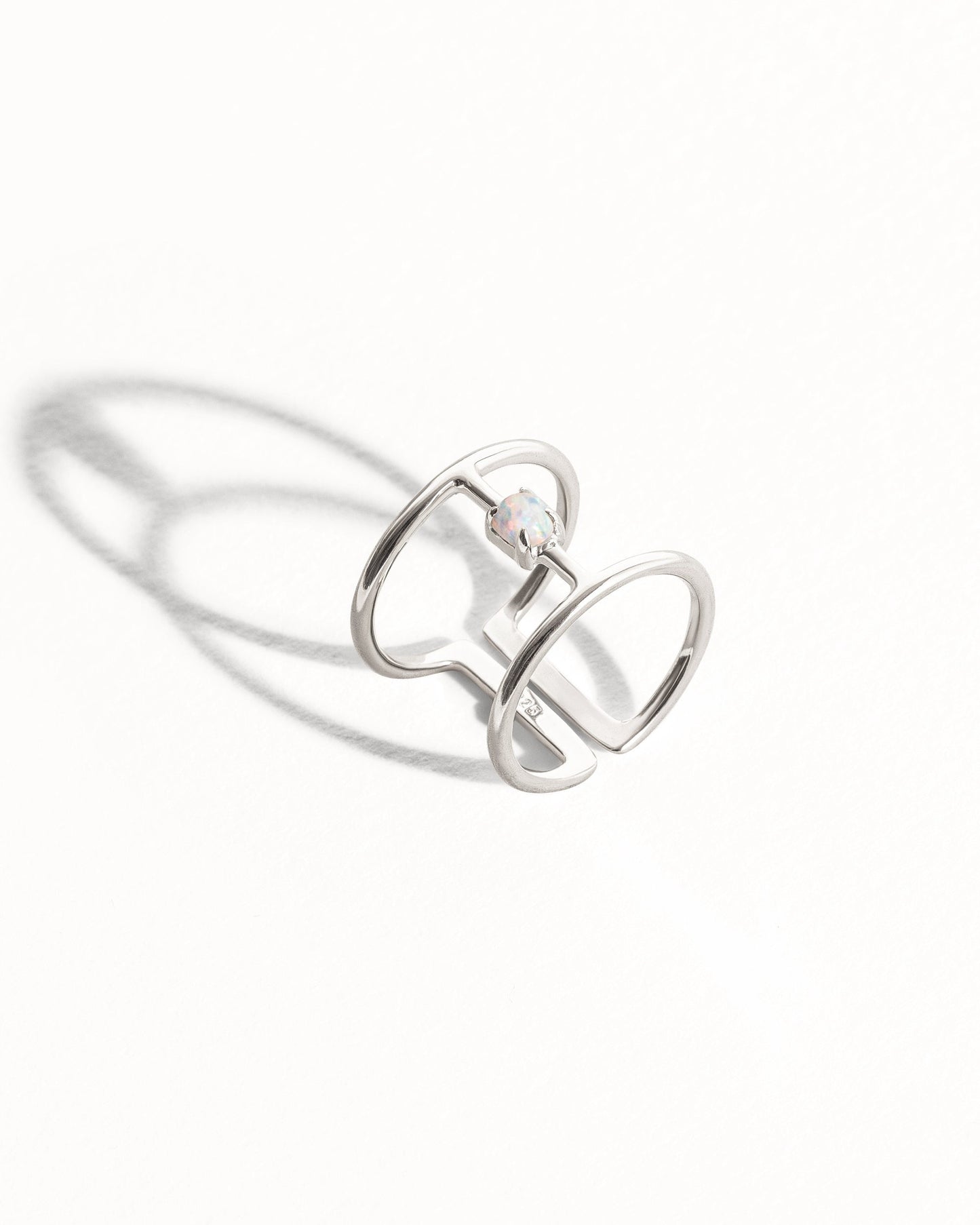 Silver wire minimalist ring