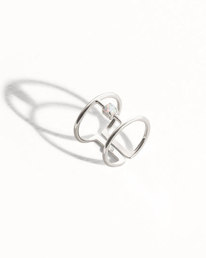 Silver wire minimalist ring