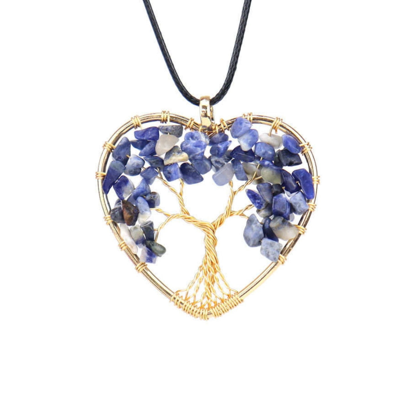🌴Crystal Tree of Life Heart Shaped Necklace