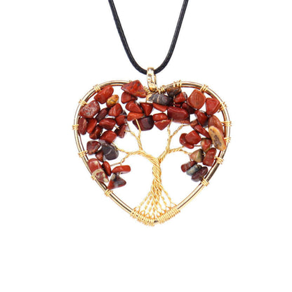 🌴Crystal Tree of Life Heart Shaped Necklace