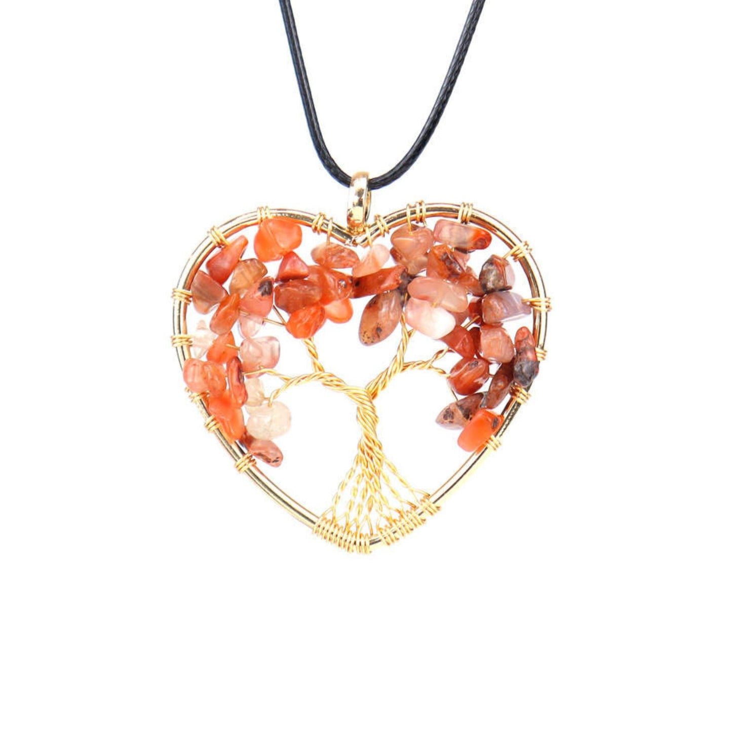 🌴Crystal Tree of Life Heart Shaped Necklace