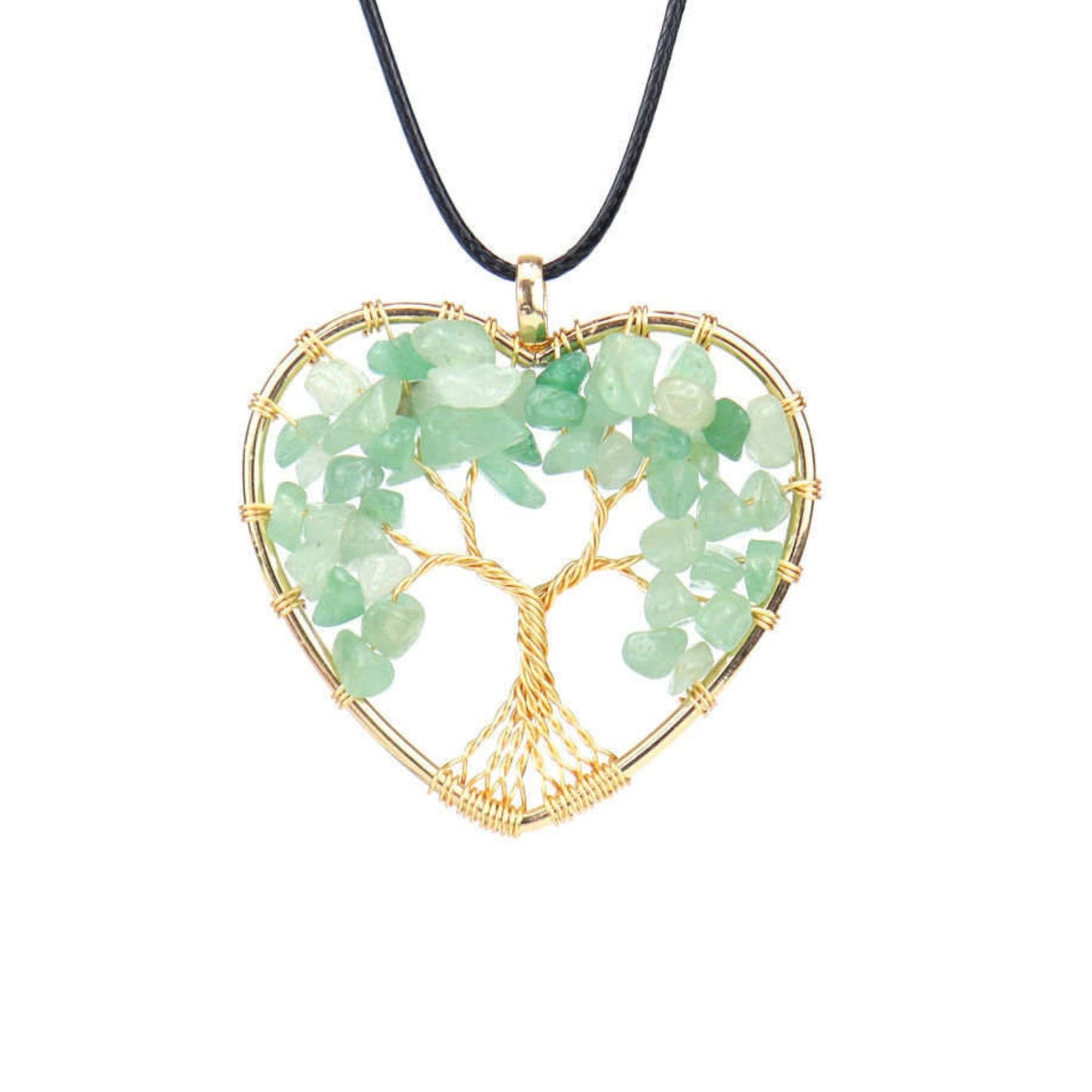 🌴Crystal Tree of Life Heart Shaped Necklace