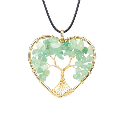 🌴Crystal Tree of Life Heart Shaped Necklace