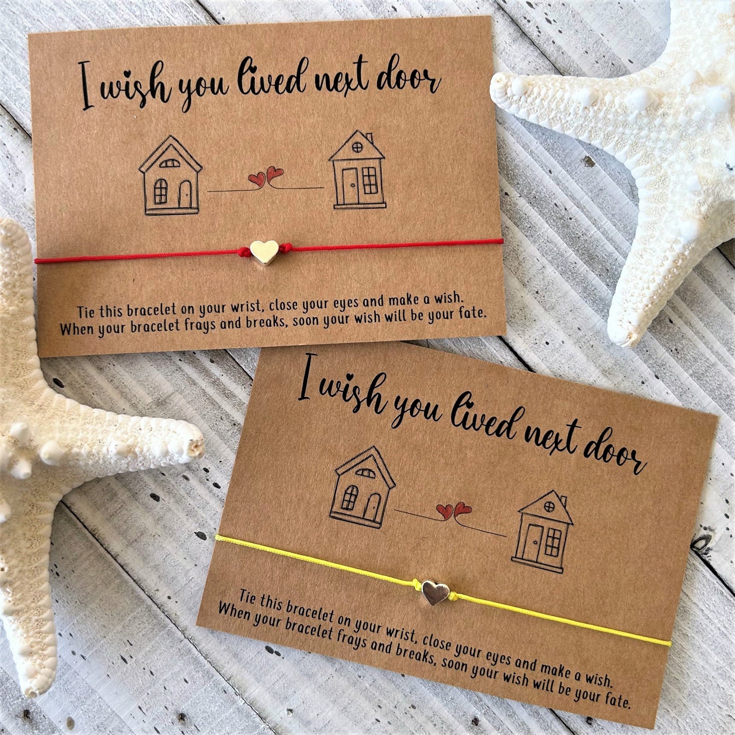 I wish you lived next door miss you wish Bracelet