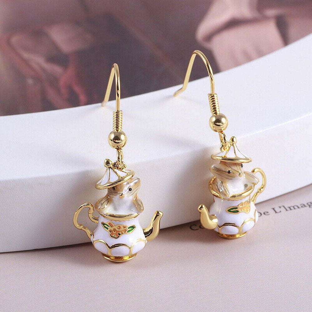 Mouse In My Teapot Earrings Set