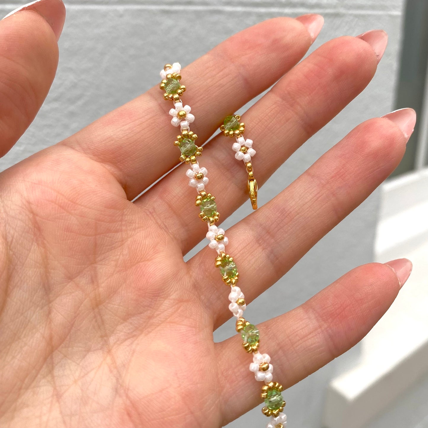 🌼Beaded Flower Bracelet