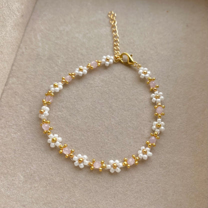🌼Beaded Flower Bracelet