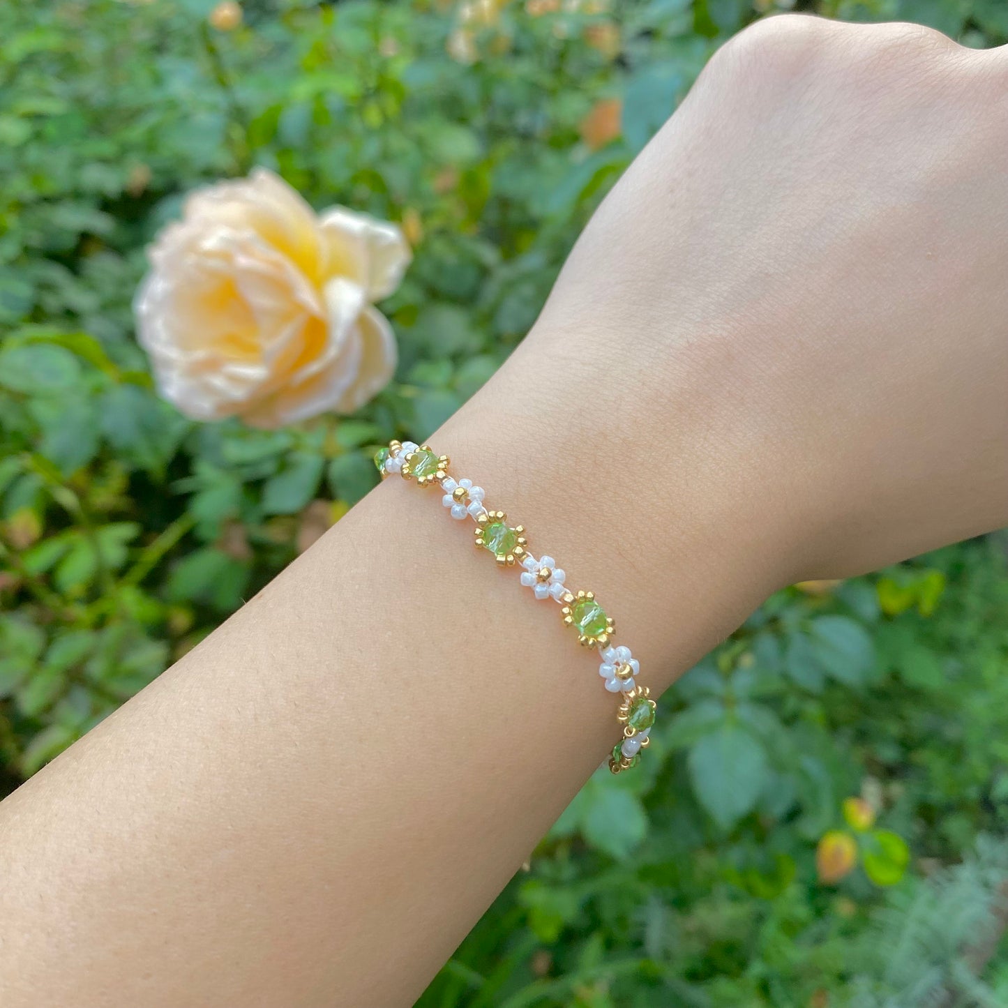 🌼Beaded Flower Bracelet