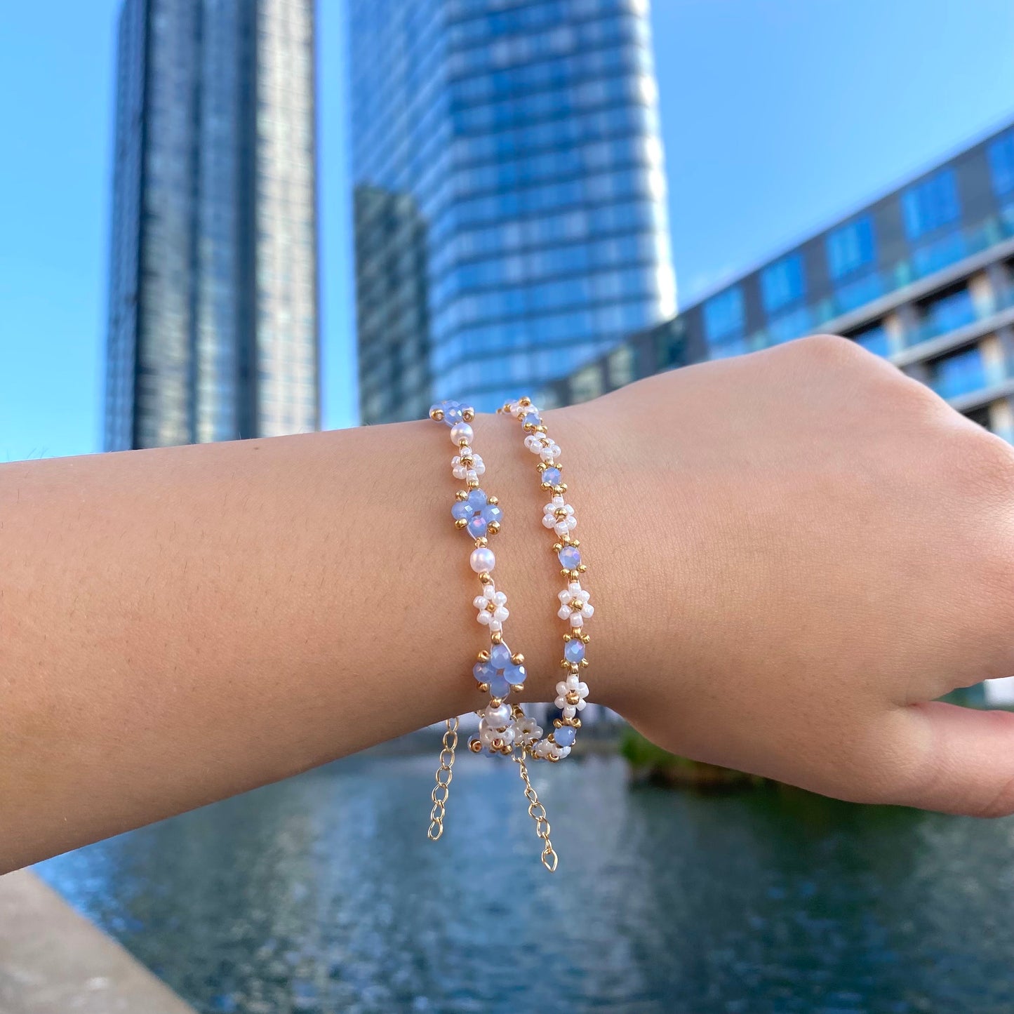 🌼Beaded Flower Bracelet