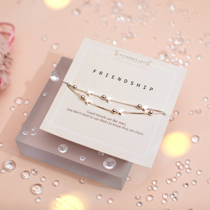 🌟 HOT SALE 🔥-Silver Star Friendship Bracelet⭐| Perfect Gift