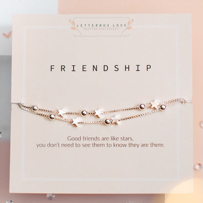 🌟 HOT SALE 🔥-Silver Star Friendship Bracelet⭐| Perfect Gift