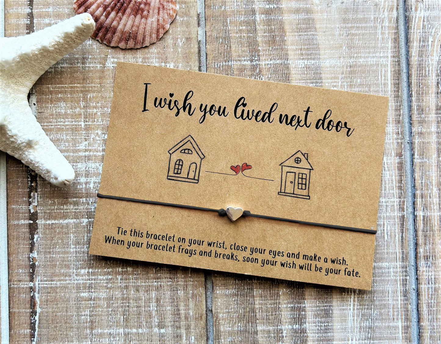 I wish you lived next door miss you wish Bracelet