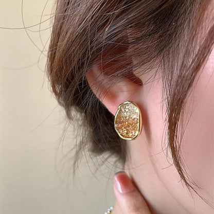 Crystal Color Changing Irregular Earrings