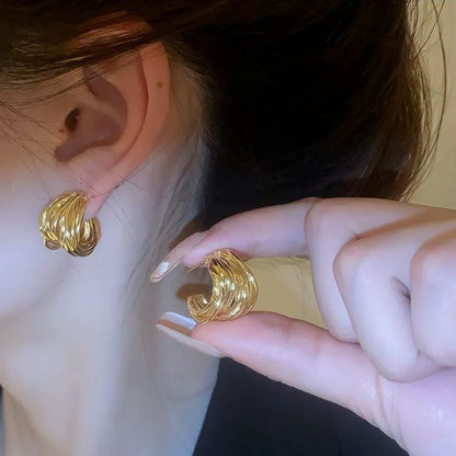 -Vintage Cutout Metal Wire Wrap Earrings