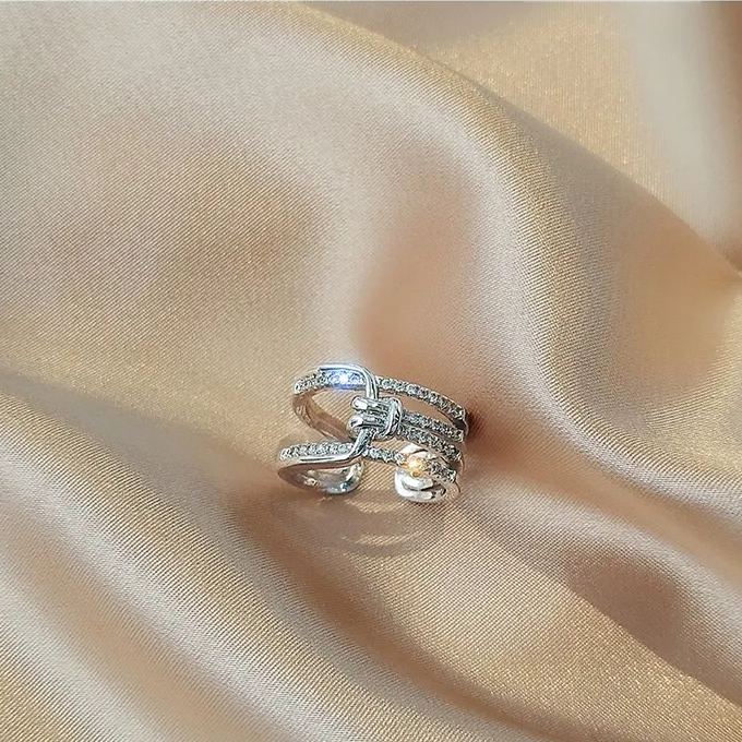 Twisted Knot Zircon Ring