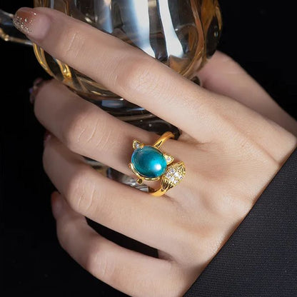 Temperature Sensitive Color Changing Fox Ring