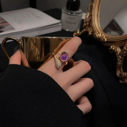 Temperature Sensitive Color Changing Fox Ring