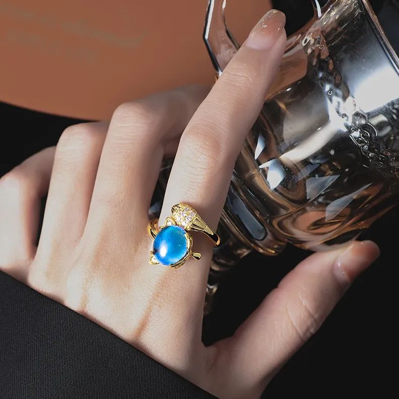 Temperature Sensitive Color Changing Fox Ring