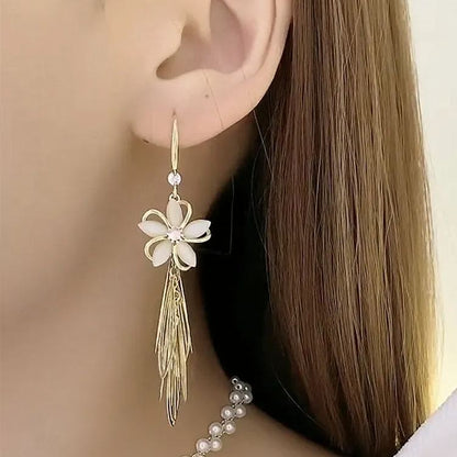 🌹Opal Flower Tassel Earrings