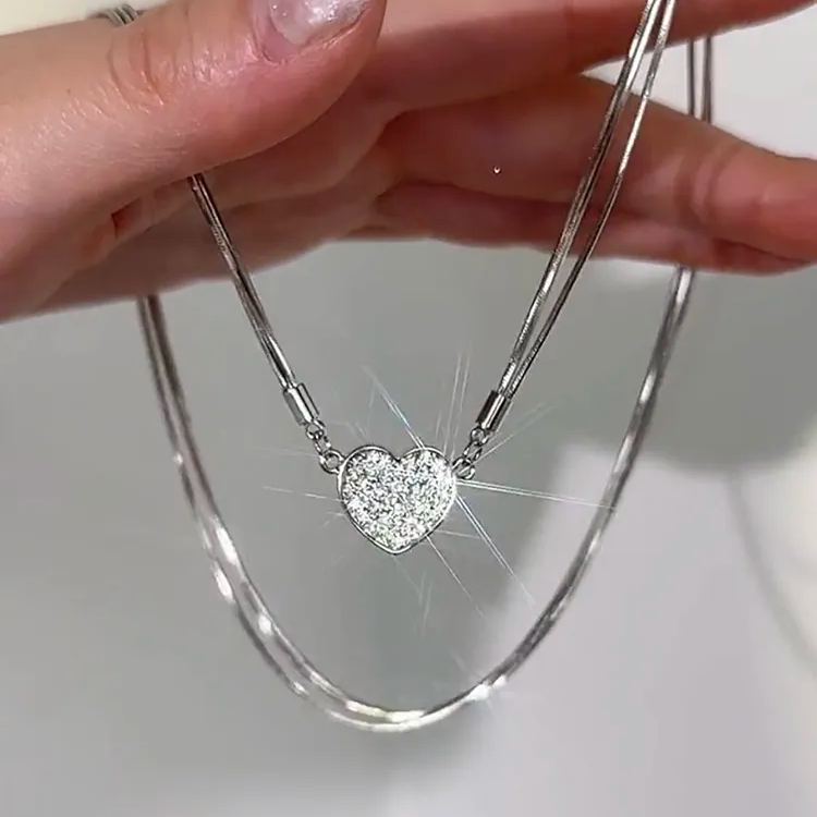 💖Zircon Magnetic Heart Necklace