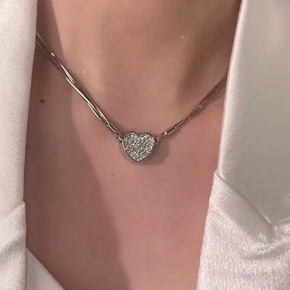 💖Zircon Magnetic Heart Necklace