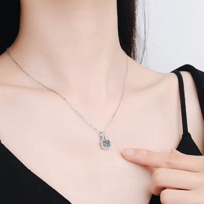 Moissanite Silver Necklace