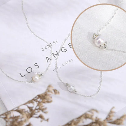 Pearls Of Wisdom • Graduation Gift For Granddaughter For Daughter • Single Pearl Necklace Silver