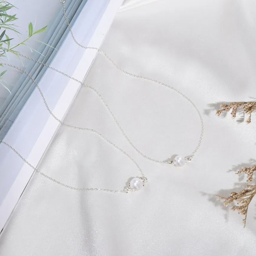 Pearls Of Wisdom • Graduation Gift For Granddaughter For Daughter • Single Pearl Necklace Silver