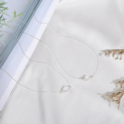 Pearls Of Wisdom • Graduation Gift For Granddaughter For Daughter • Single Pearl Necklace Silver