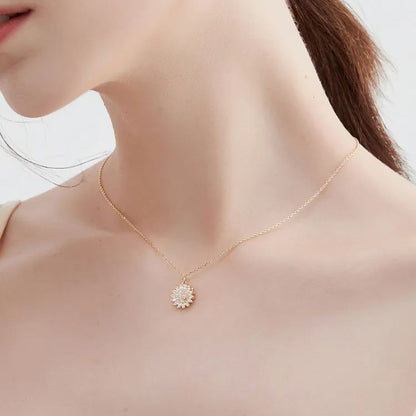 🌻Rotating Sunflower Necklace