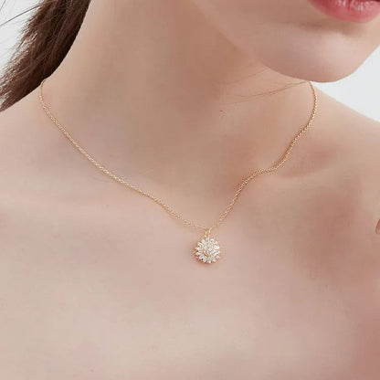 🌻Rotating Sunflower Necklace