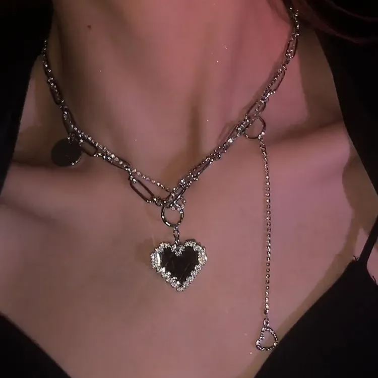 💖Heart Patchwork Necklace