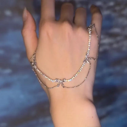 🎀Bow Double-Layered Collarbone Chain