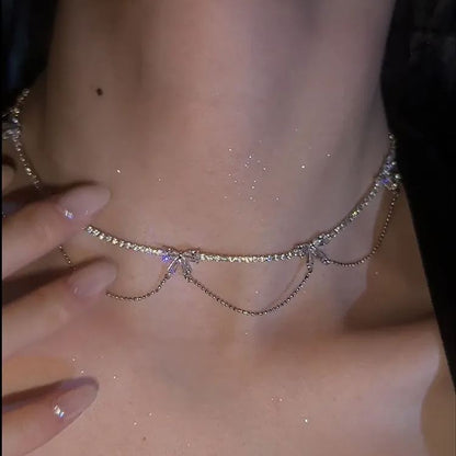 🎀Bow Double-Layered Collarbone Chain