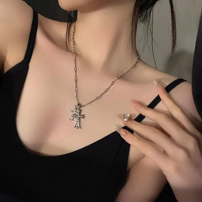 Double Cross Necklace