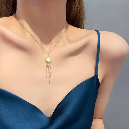 Opal Dreamcatcher Tassel Necklace