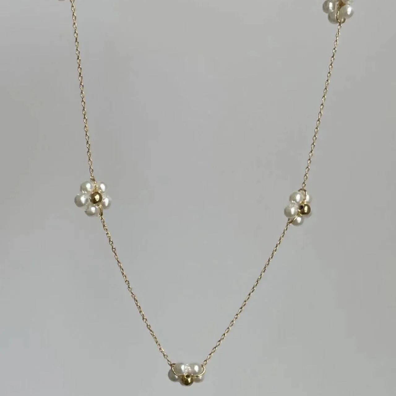 🌼Pearl Daisy Flower Choker