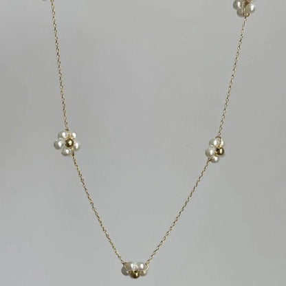 🌼Pearl Daisy Flower Choker