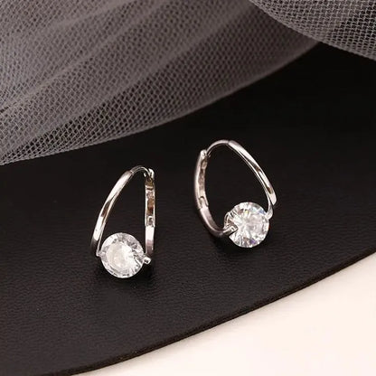 French Style Minimalist Zircon Earrings